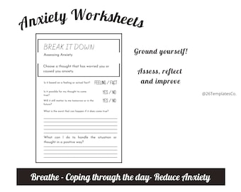 Anxiety Relief Worksheets: Mindfulness & Grounding Techniques (PDF Download)
