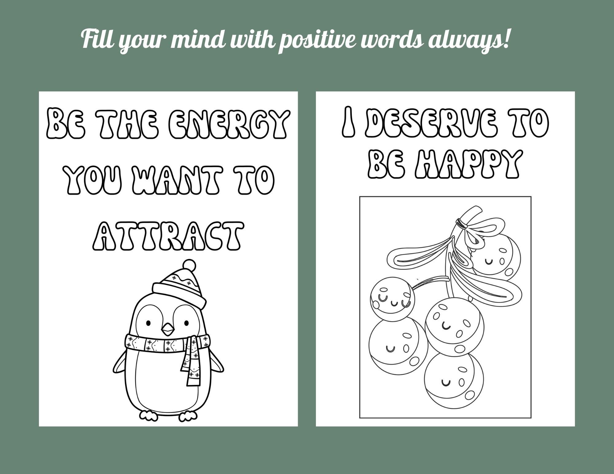 Holiday Coloring Pages Adult Coloring Christmas Coloring - Etsy