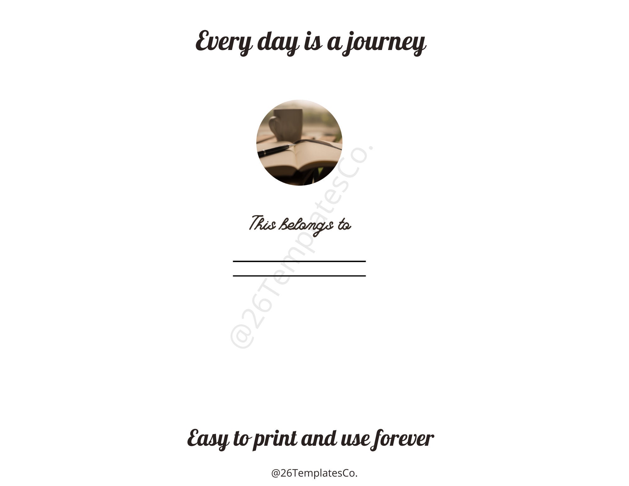 Picture Idea: Minimalist Journal Pages Printable Booklet Layout Pdf