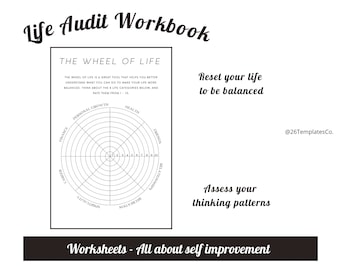 Life Audit Workbook: Reflection & Intention Worksheets (Digital Download)