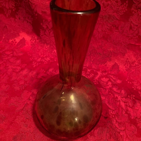 Brown Glass Vase Etsy