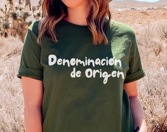 DO Spanish Wine T-Shirt, Denominación de Origen Tee, Wine Lover T-shirt, Sommelier Tshirt, Gift for Sommelier, Wine Shop, Wine Bar