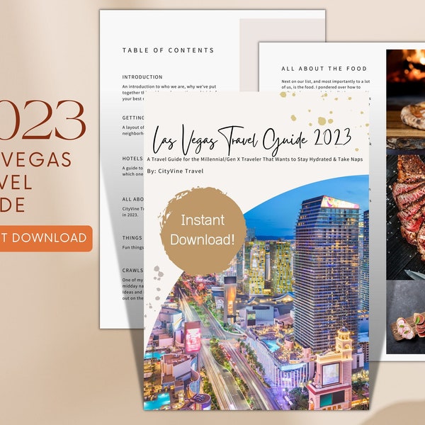 Las Vegas Travel Guide, Digital Travel Guide, Vegas Travel Essentials, Digital Travel Planner, Vegas Travel Itinerary, Vegas Digital Planner