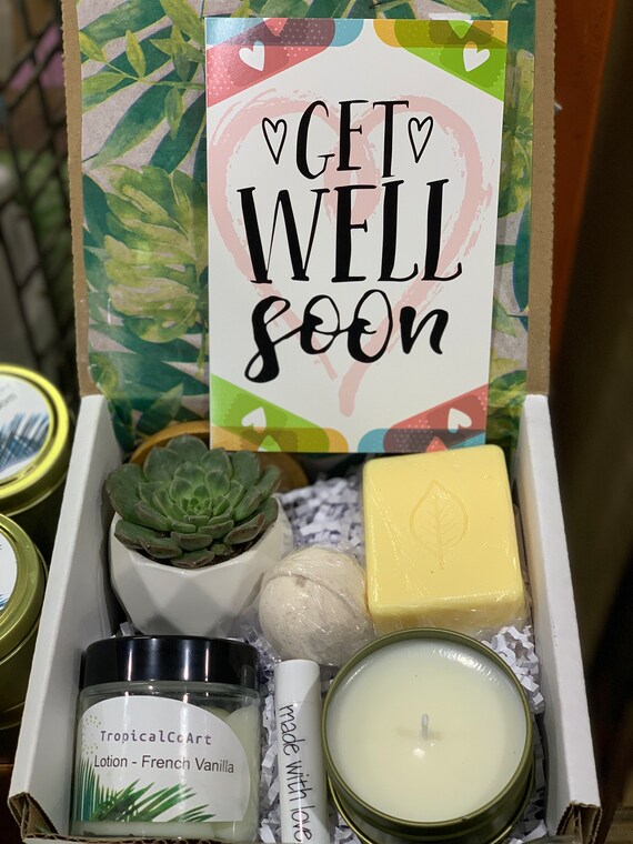 Get Well Soon Gift Box Candle Gift Box Succulent Gift Box Etsy