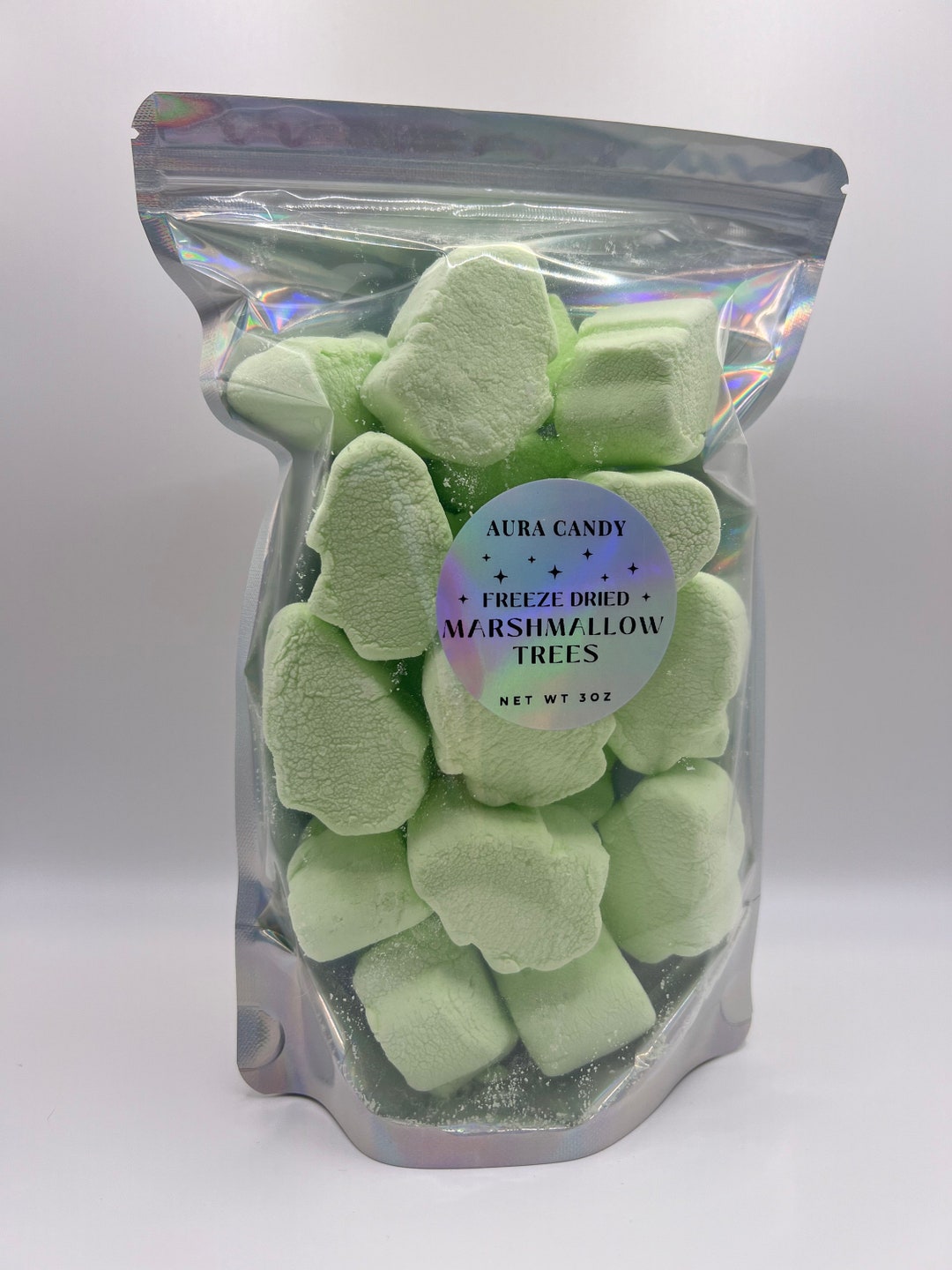 Freeze Dried Marshmallow Trees 20 Pieces 3oz Crunchy Burst AURA CANDY