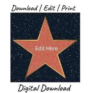 Movie Star Door Decoration / Printable / Door Dec / RA / Classroom / Name Tags