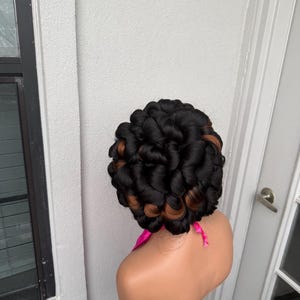 Full Lace turban Cornrow Braid Wig: Lightweight Braided Protective Hairstyle