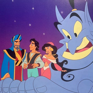 DISNEY ALADDIN Rare Lithograph Special Edition 14x11 - Etsy