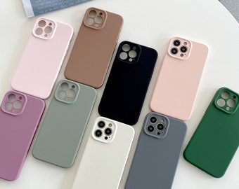 Étui coloré en silicone antichoc pour iPhone 14 13 12 11 Pro Max étui iPhone 14 13 12 11 étui iPhone 14 13 12 11 Pro étui souple iPhone Cover