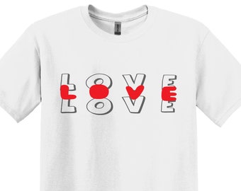 Valentine T Shirt Designs - Love Designs - Lovejoy Tshirt Design Gift For Her -  Love Tshirt For Women - 100% Cotton Casual Summer Top