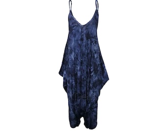 Womens Cami Loose Baggy Sleeveless Strappy Harem Jumpsuit Ladies Casual Solid Playsuit For Women Tie Dye Dungarees Romper Trousers Overalls