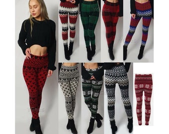 Womens Full Length Knitted Leggings, ladies Warm Tights, Thick & Stretchy Leggings, Women Warm Skinny Pants Trousers Sweatpants Slim For Him