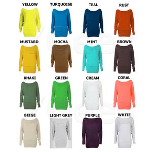 Womens Batwing Long Sleeve Tunic Top Ladies Plain Scoop Neck Waistband Loose Fit Blouse Stretch Basic T-Shirt UK Plus Tops Size 8-26 Bild 2