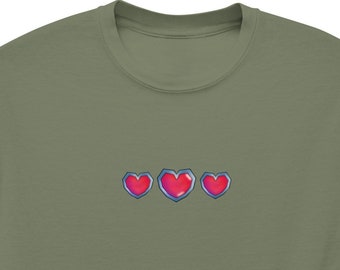 NEW Minimalist Heart Containers Heavy Weight Standard Tee Shirt
