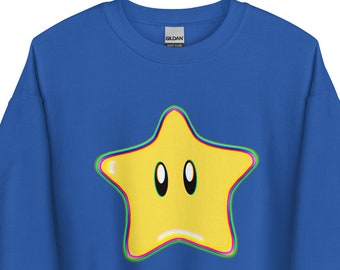 Super Star Standard Pullover Sweatshirt for Nintendo Fans and Gamers Unisex