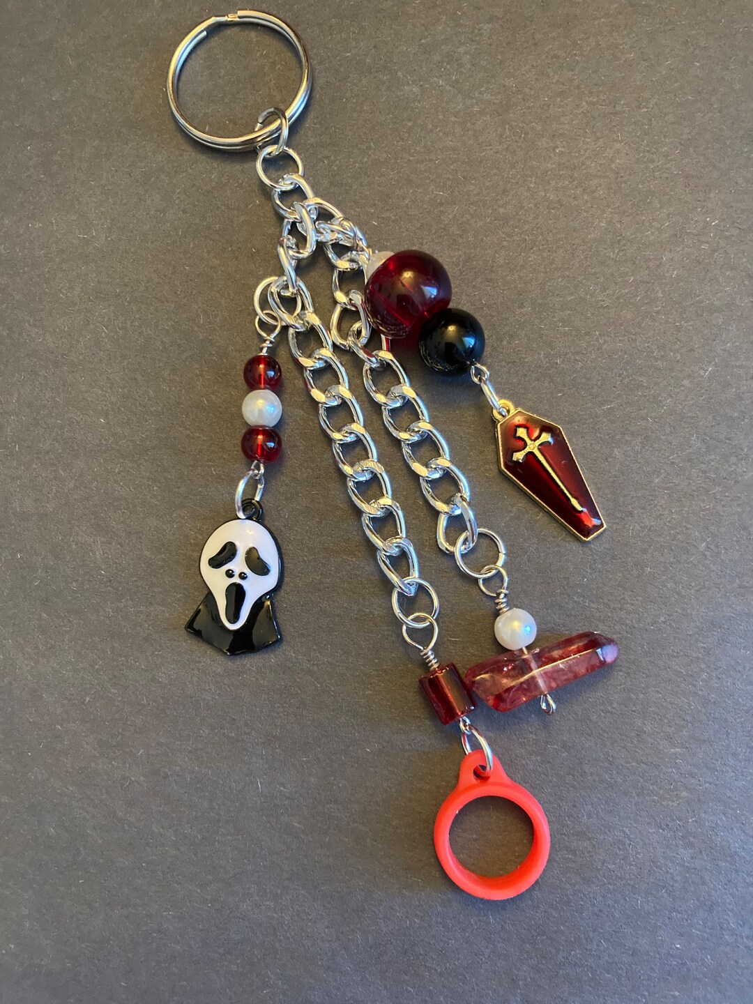Spooky Red and Black Anti Loss Vape Keychain Etsy