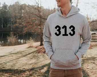 313 Hoodie Sweatshirt, 313 Hoodie, Detroit Hoodie, Detroit Shirt, 313 Shirt, Michigan Hoodie, Xmas Gift, Detroit Gifts