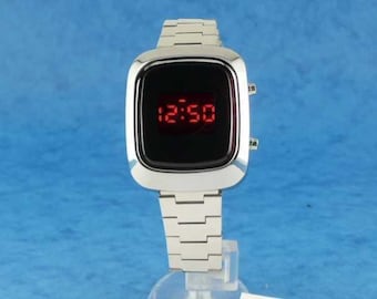 Retro Led Uhr Time Shop Uhren Time-shop-de Retro LED Uhr Gold