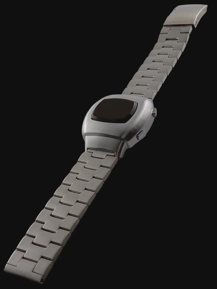 Time-shop-uk Retro LED Watch -silver- Homage to the 1970s Vintage ...
