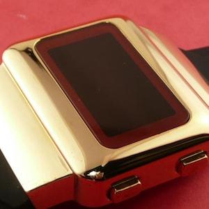 Time-shop-uk Retro LED watch - Gold - Homage to the 1970s vintage Digital LED LCD Space age Futuristic watches 8
