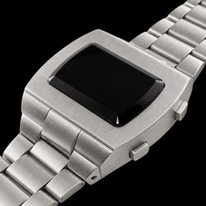 Time-shop-uk Retro LED watch - Silver - Homage to the 1970s vintage Digital LED LCD Space Age watches 2