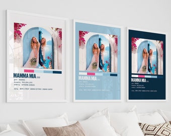 Mamma Mia | Meryl Streep | Vintage Movie Poster | Minimal Movie Poster | Digital Download Wall Art | Art Print | Home Decor