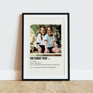 The Parent Trap | Lindsay Lohan | Dennis Quaid | Vintage Movie Poster | Minimal Movie Poster | Digital Download Wall Art | Home Decor