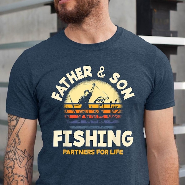 Father And Son Fishing Partners For Life Tee Shirt, Gift For Men, Father's Day Shirt, Fishing Dad Tee Shirt, Fishing Lover Tee Shirt