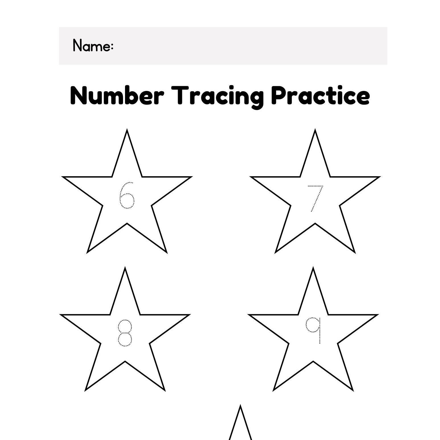 Tracing Numbers - Etsy