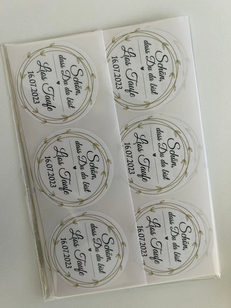 Personalisierte Aufkleber Sticker Etiketten, Hochzeit, Geburtstag, Feier, Taufe, Kommunion, Danke Aufkleber, Aufkleber mit Namen, Boho Style Bild 8