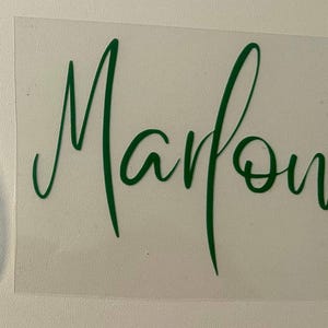 Personalized iron-on transfer | Personalized iron-on transfers with name or saying – custom text, color & font | DIY iron-on patches