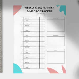 Wöchentlicher Makro Mahlzeit Tracker