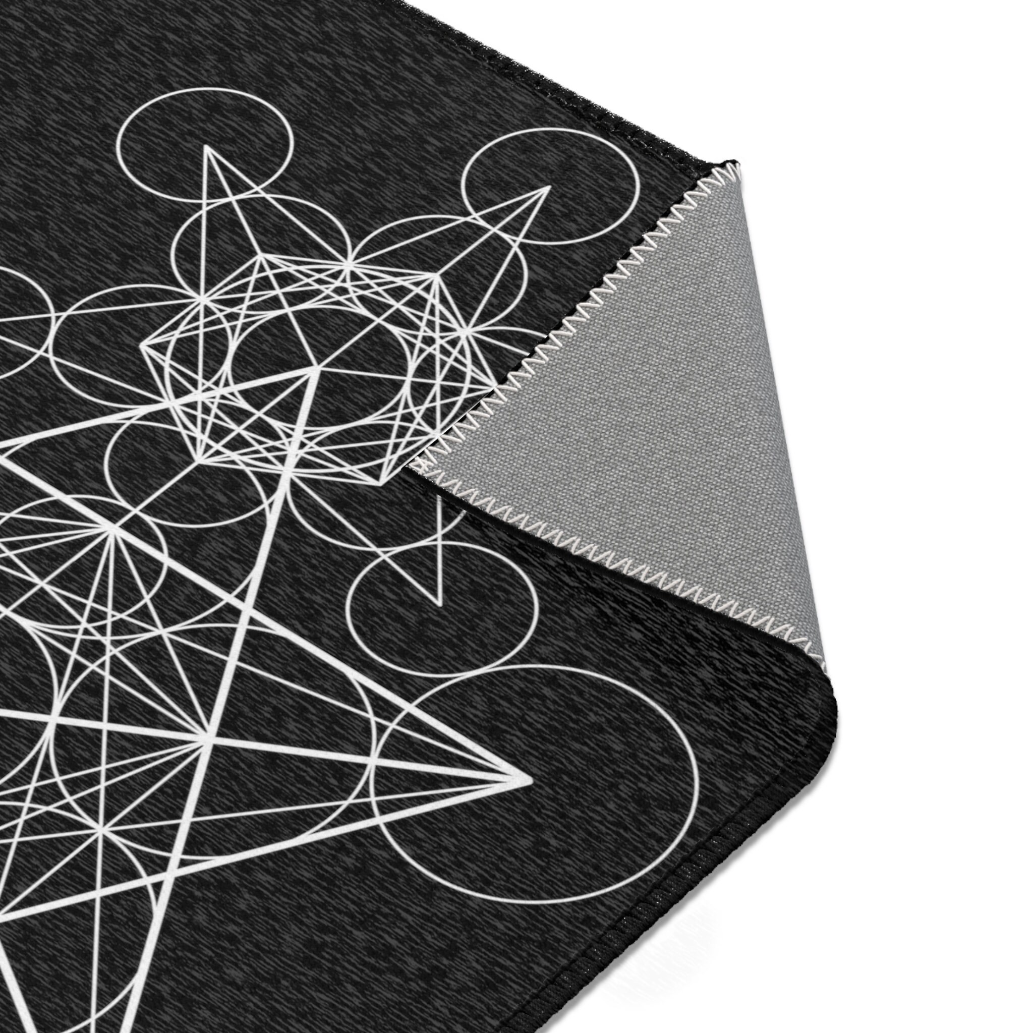 Metatron Cube Rug Archangel Metatron's Cube Rug, Sacred Geometry Tapestry Art, Kundalini ...