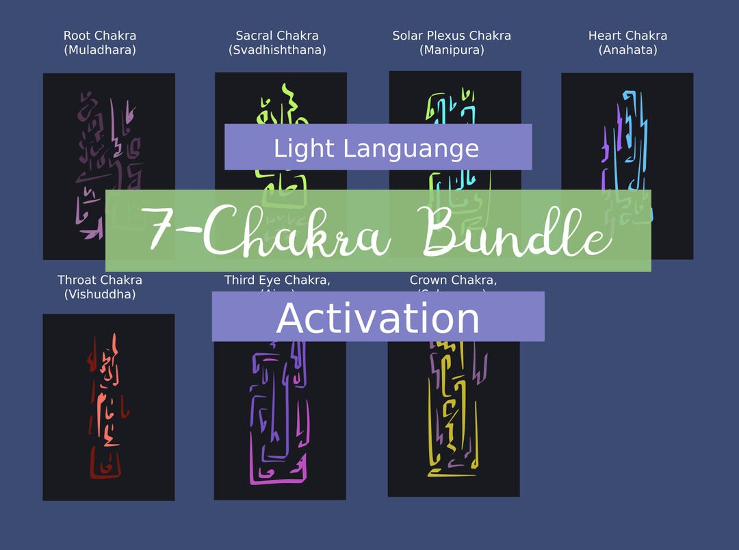 7-chakra Bundle Activation Light Language Digital Print Intuitive ...