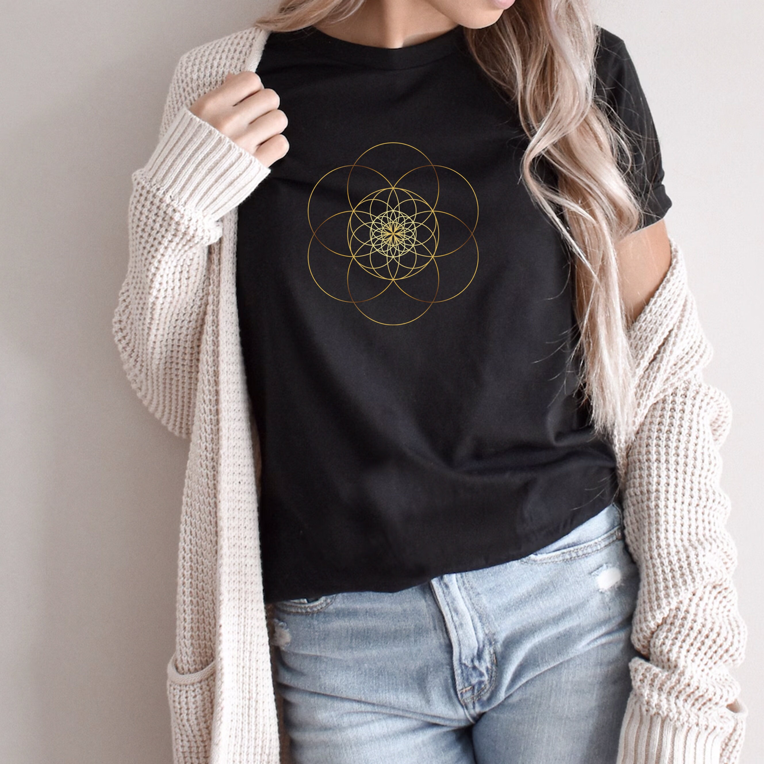 Flower of Life Shirt, Sacred Geometry Shirt, Spirituality, Festival