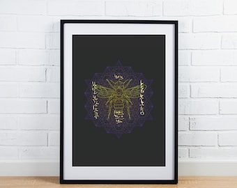 Sterntetraeder Krafttier Biene Lichtsprache Druck