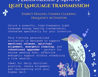 5-Minuten-Lichtsprach-Videoübertragung - Personalisiert, Energieheilung, Chakra Reinigung, Frequenz Aktivierung, Trance Medium