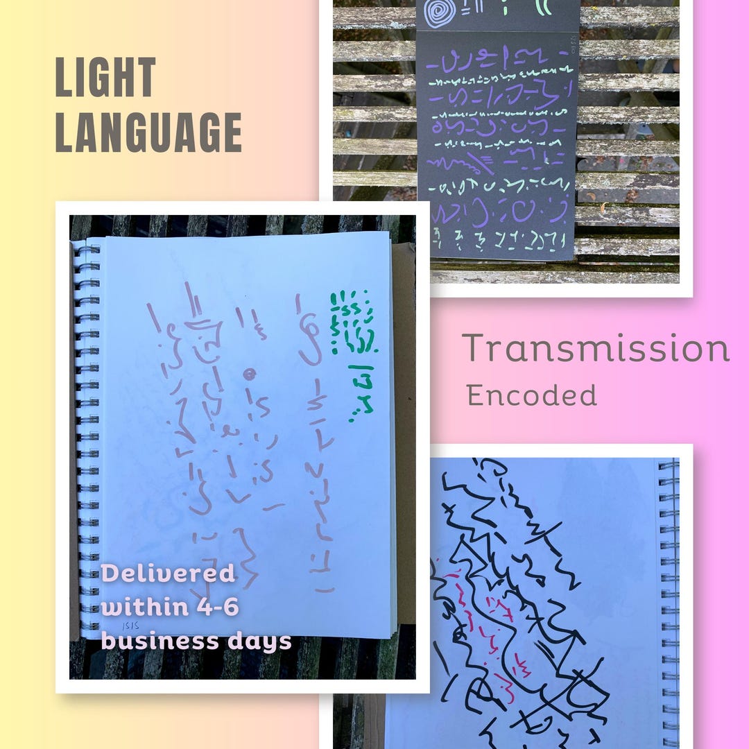 Original Light Language Activation Art Spiritual Animal Wall Decor ...