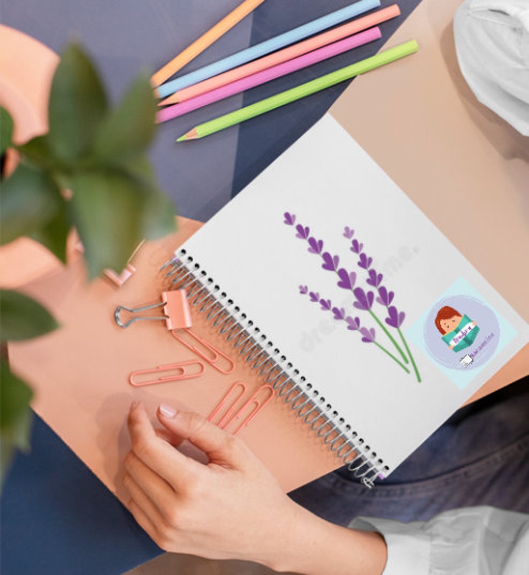 Printable School Notebook Sticker Label Template - Etsy