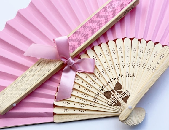 Galentines Day Gifts Fan with Ribbon Bows, Girl Night Party Favor for Guests, Friends Galentine, Friends Valentines Day, Gift Best Friends