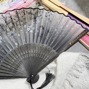 Abanico de recuerdo de despedida de soltera con borla, abanico plegable vintage, para bodas, fiestas, regalos para damas de honor, regalos de agradecimiento para invitados.
