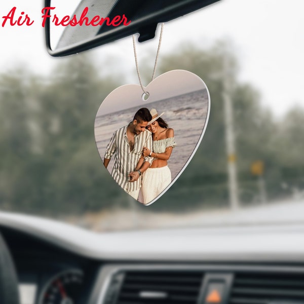 New Car Gift Custom Car Air Freshener/Personalized Photo Gift/Car Accessories/Wedding Scented/Easter Day Gift for him/Gift for mom, couples