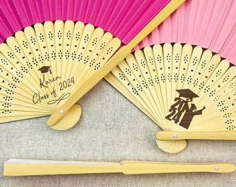 Graduation Fan Class of 2024 Custom Graduation Favor Fan Personalized Fans for Graduate Custom Graduation Party favor in Bulk Christmas Gift