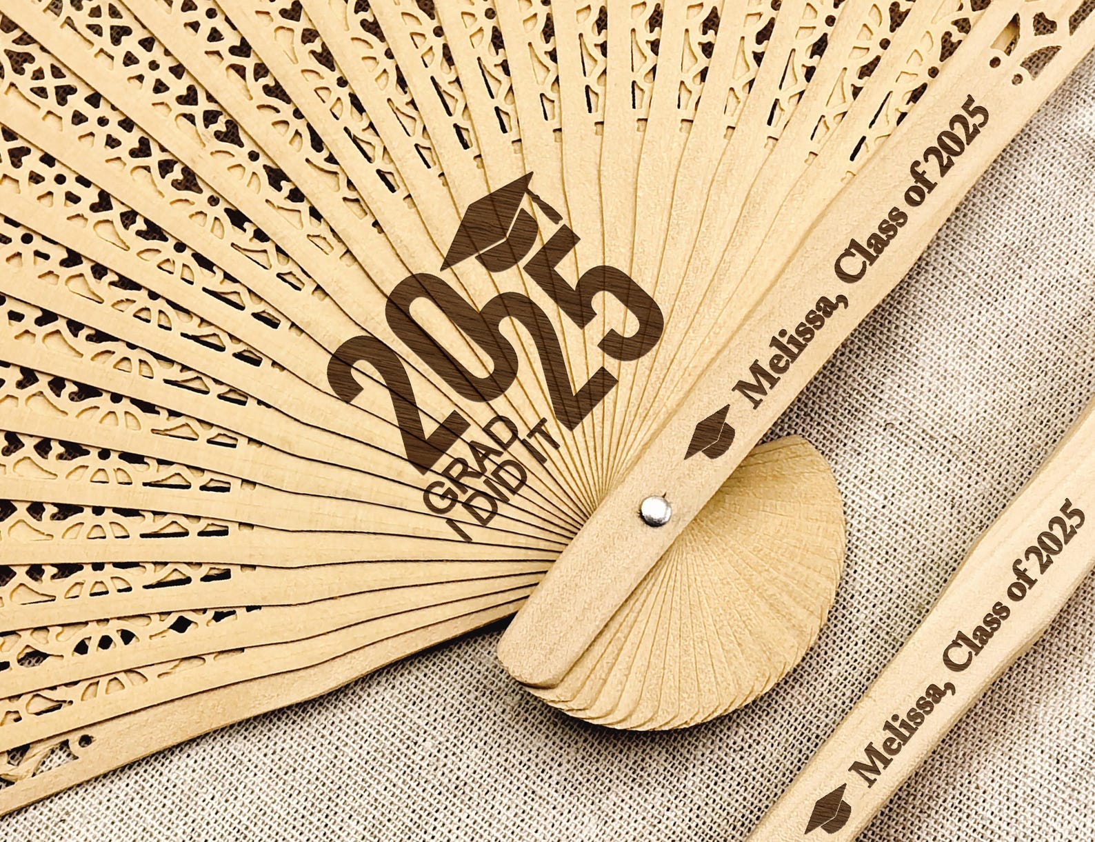 Graduation Fans in Bulk Rustic Fans Graduation Favors Personalized ...