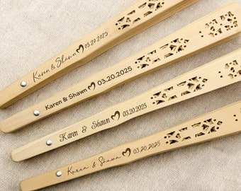 Personalized Wedding Fans Rustic Fans Wedding Favor Fan Custom Wedding Hand Fan Set Summer Fans Anniversary Gifts Bridal Shower Favor Fans