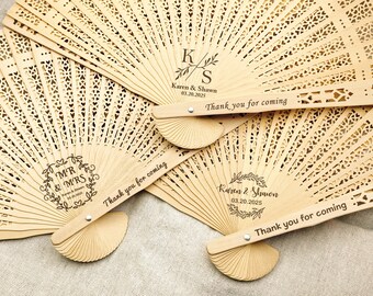 Custom Gift Wrapping Wedding Fans Rustic Fans Wedding Favor Fan Personalized Wedding Favor Custom Hand Fan Set Summer Fan Bridal Shower Fans