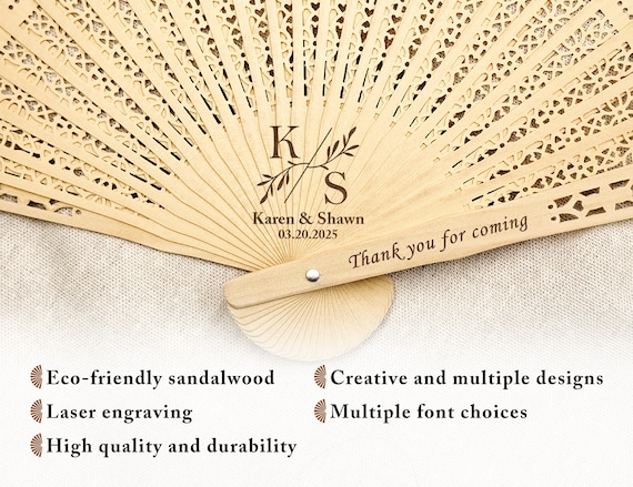 Personalized wedding fans in bulk discount