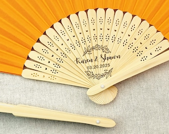Colorful Wedding Fans in bulk Rustic Fan Custom Wedding Favor Fan Personalized Fan for Guest Wedding Fan Set Summer Beach Fan Bridesmaid Fan
