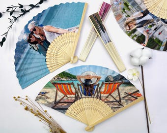 Personalized Photo Fans/Custom Hand Fans for Guest/Wedding Party Favors/Birthday Image Fans/Bridal Shower Favors/Custom Fans for Event Party