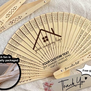 Custom Logo Wood Photo Fan Business Party Fan Engrave Wedding Design Fan Church Fan Reception Fan Business Promotion Fans Birthday Party Fan
